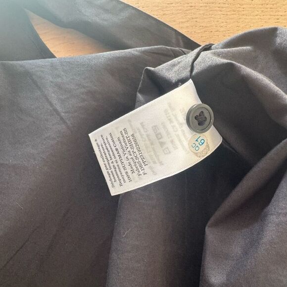 $118 Everlane Everlane The Supima Cotton Short-Sleeve Shirt Dress Pockets Black - Picture 7 of 8
